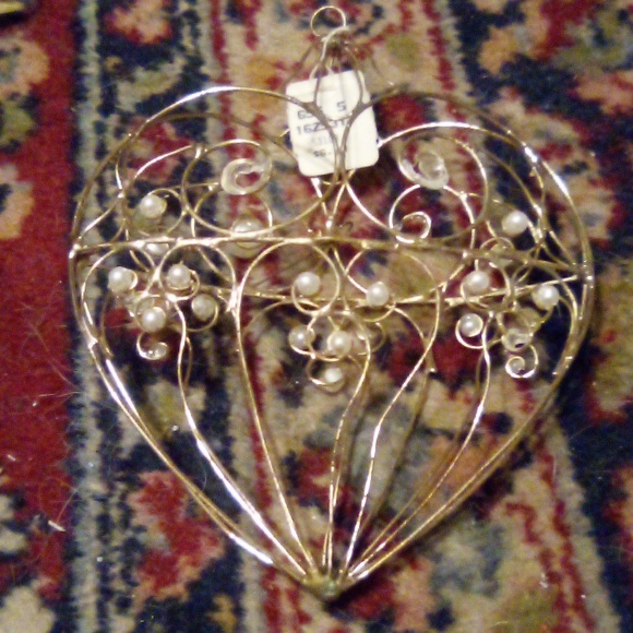 NWT/NWOT 5Pc. Set Victorian, Glass, Plastic, Metal Christmas Ornaments - Picture 2 of 5